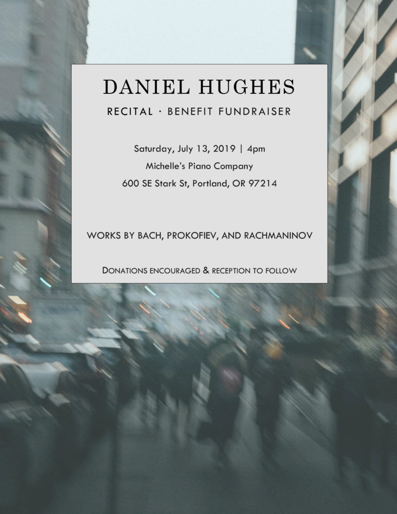 Daniel Huges Recital at Michelles Piano in Portland OR