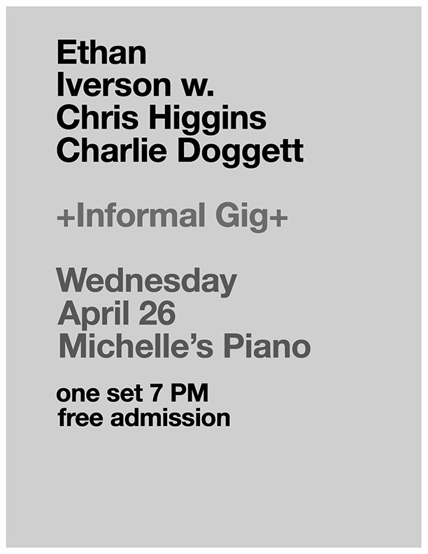 Ethan Iverson with Chris Higgins and Charlie Doggett - Informal Gig