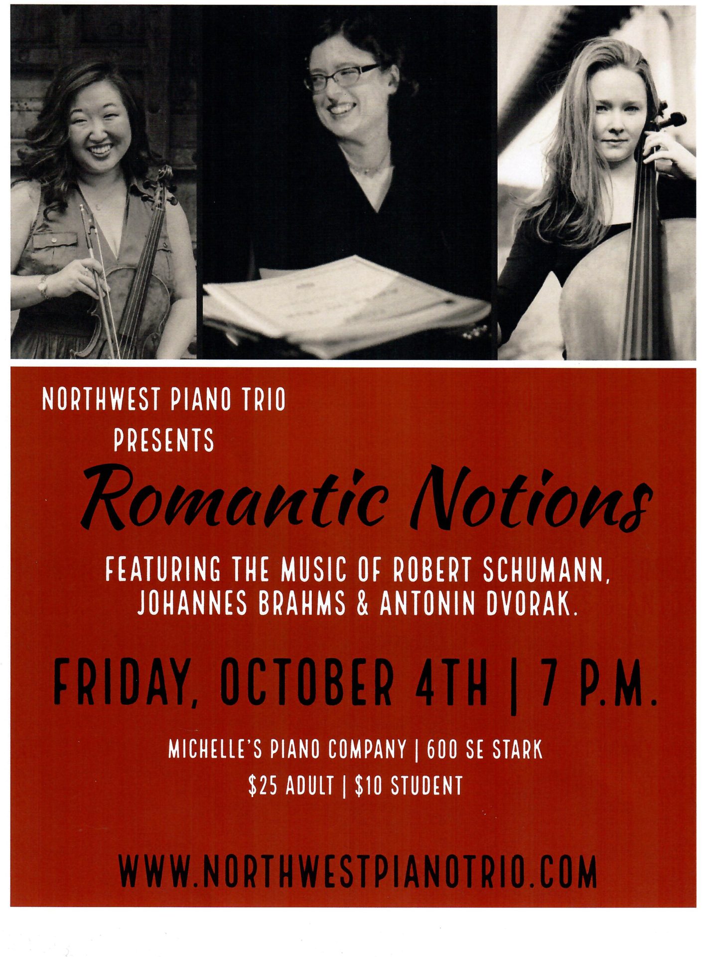 Northwest Piano Trio Presents Romantic Notions