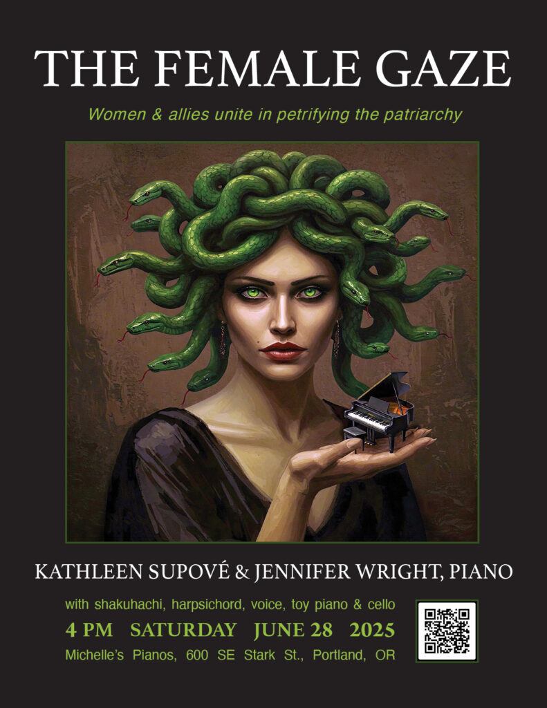 The Female Gaze poster with QR code